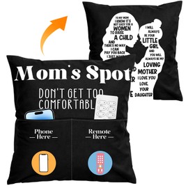 Funny Gifts for Mom Funny Throw Pillow Covers Mother's Day Christmas Birthday Gifts for Mom from Kids Decorative Throw Pillow Cover 18 x 18 (Mom)