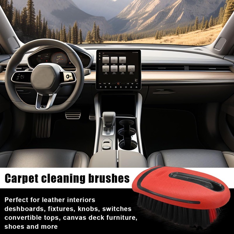Carpet and Upholstery Cleaning Brush - Stiff Bristle Carpet Scrubber