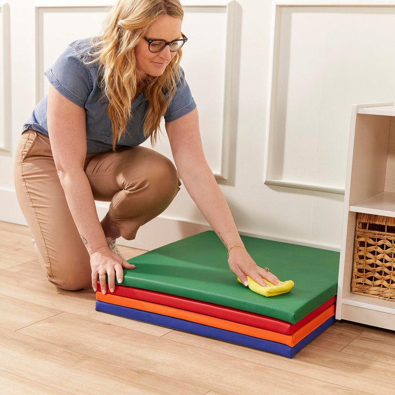 ECR4Kids SoftZone Play Patch Activity Mat Squares, Modular Playmat, Assorted,