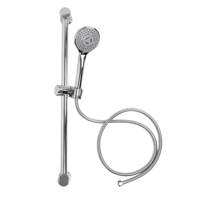 Shower Rail Set Handheld Shower Head Adjustable Slide Bar with