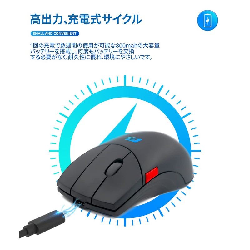 Absdefen Mouse Wireless Wired Mouse 5 Buttons 3DPI Mode 800-1600DPI