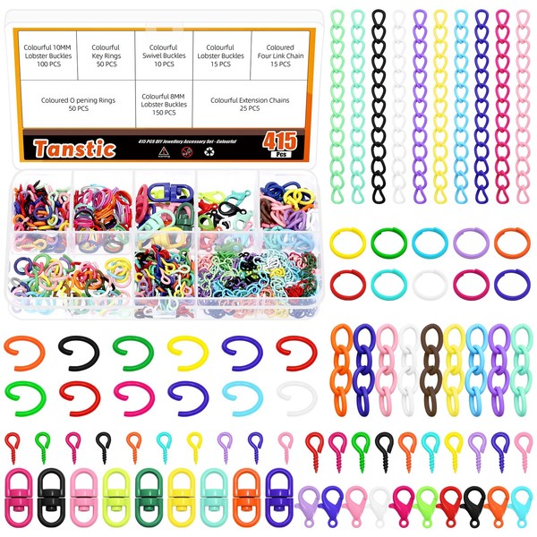 Tanstic 10Pcs Double Ended Swivel Key Ring Connector, 15pcs Lobster