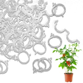 Gabrella 100 Pcs Plastic Plant Clips for Climbing Plants, Tomato Clips, Garden Plant Support Clip to Grow Upright for Fixing Grape Vine, Tomato Vine, Vegetables