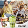 KesaPlan 100 Pcs Race Car Plastic Party Cups, 12oz Checkered