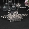 Topqueen Silver Rhinestone Bridal Comb Tiara Diadem for Wedding -