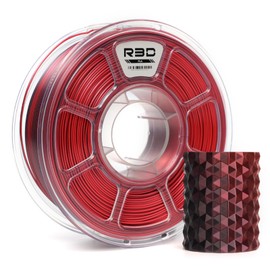 R3D Dual Color Silk PLA Filament, Co-Extrusion 3D Printer Filament 1.75mm, 30-370 mm/s High Speed PLA, Dimensional Accuracy +/- 0.02 mm, 1KG Plastic Spool (Silk Yellow-Orange)