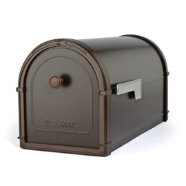 Architectural Mailboxes Bellevue Galvanized Steel Post Mount Mailbox, Compatibility Code G, 5591RZ-10, Rubbed Bronze, Large Capacity