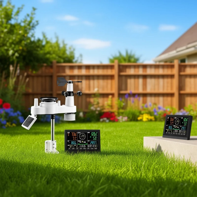 7 In 1 Wireless Weather Station Outdoor Indoor Thermometer Sensor