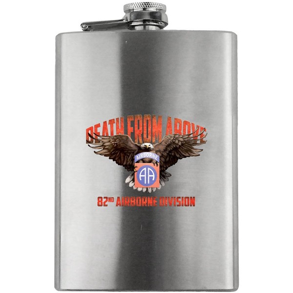Original 82nd Airborne Death From Above Stainless Steel 8oz. Flask