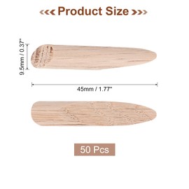 sourcing map 50Pcs Pocket Hole Plug, 9.5mm Pocket Hole Jig Solid Wood Plugs Wooden Dowel for Woodworking Tables Chairs Wardrobes DIY Crafting, Wood Color