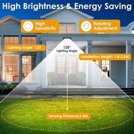Bwaliffury LED Spotlight 20 W, LED Spotlight with Motion Sensor Outdoor, Outdoor Spotlight 6500 K Cool White Spotlight, IP66 Waterproof, Adjustable 180° Holder, LED Floodlight for Garden, Garage, Yard