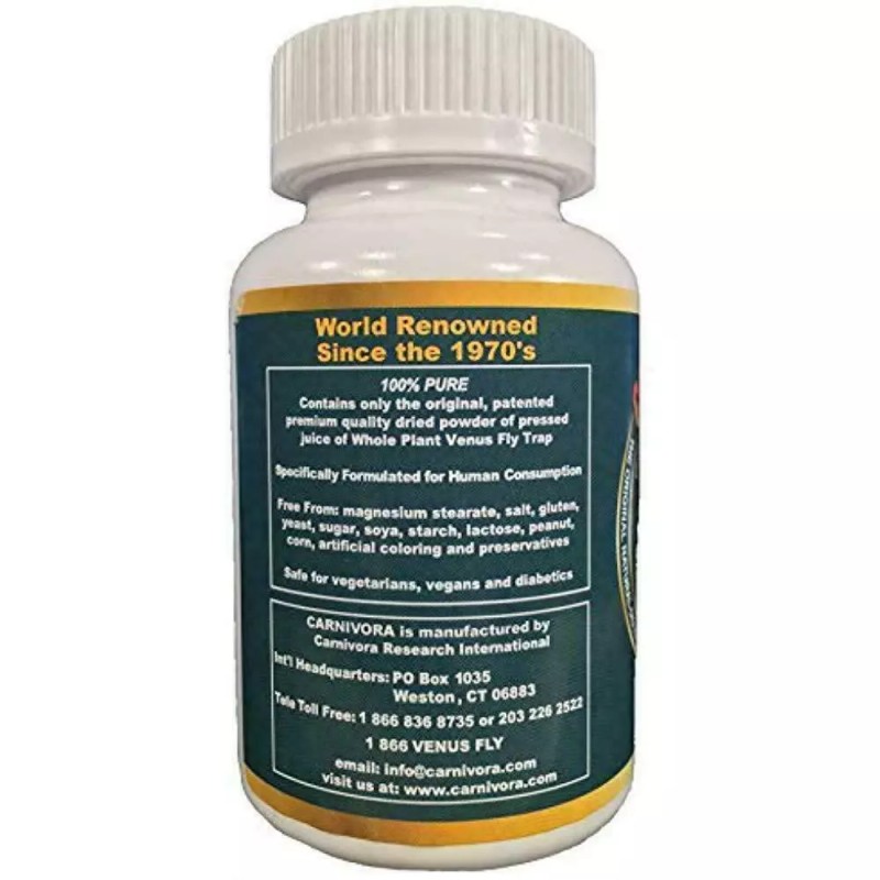 Carnivora Venus fly trap extract, Gluten Free, Vegan Friendly, (100