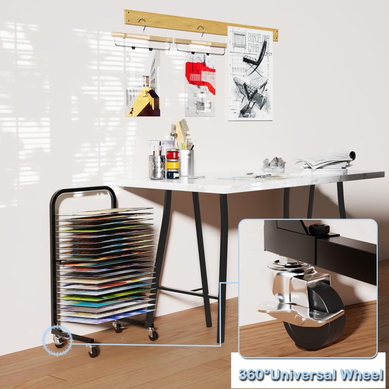 ztysn 20 Shelf Art Drying Rack for Classroom - Art