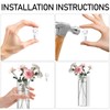 2 Pack Glass Wall Planter Hanging Vases 1.84x5.93 Inch Modern