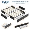 Queen Size Bed Frame w/ Storage Drawers ,Fabric Upholstered Platform