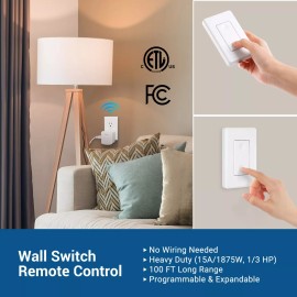 DEWENWILS Wireless Remote Power Wall Switch Outlet ChristmasDecorations Indoor