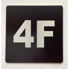 Apartment number 4F sign - UNIT NUMBER 4F SIGN/SUITE 4F