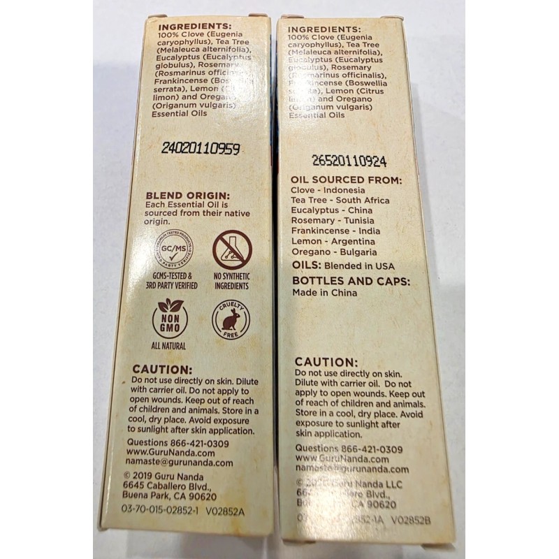 Guru Nanda Essential Oil Immunity Synergy Blend 2pack