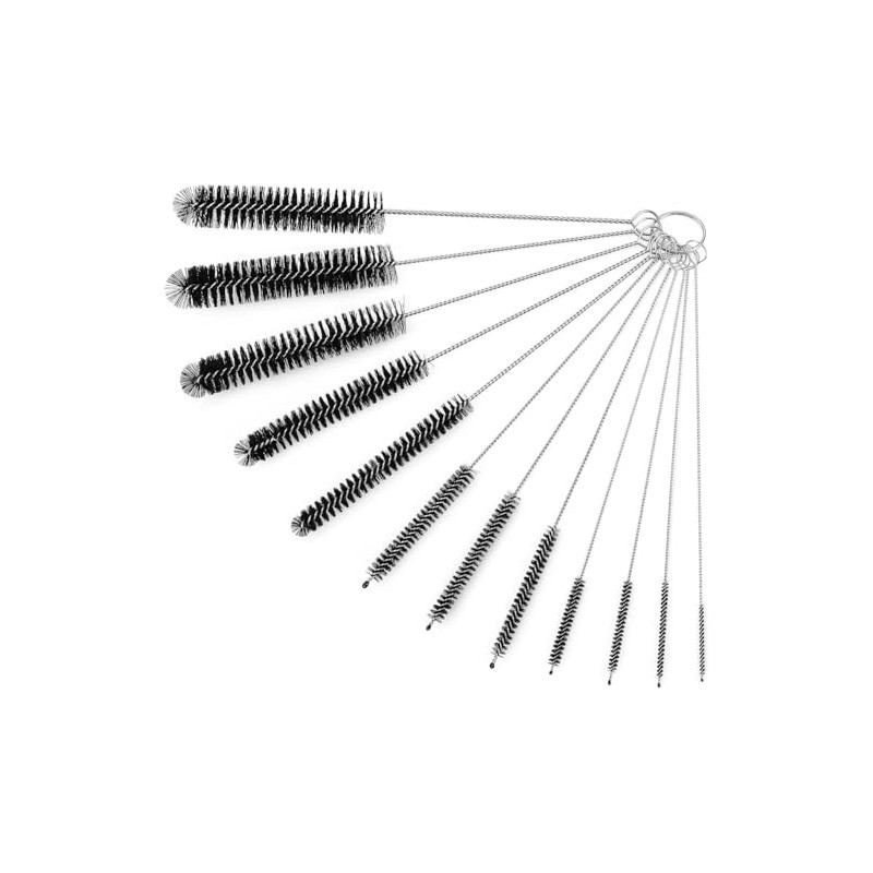 13-Piece Stainless Steel Flexible Cleaning Brush Set (22cm) – Durable