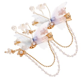 Healeved 2 pcs Vintage Butterfly Hair Clips Decorative Hair Accessories for Women Lightweight Elegant Barrettes for Parties Birthdays Proms Graduation Sturdy Hold