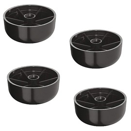 Gedotec Furniture Foot Round Furniture Gliders Plastic Floor Gliders for Orlita | Floor Gliders with Height: 19 mm | Sofa Foot Diameter 54 mm | Plastic Black | Made in Germany | Pack of 4 - Chest of