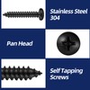MewuDecor #4 x 3/4" Pan Head Self Tapping Screws Sheet