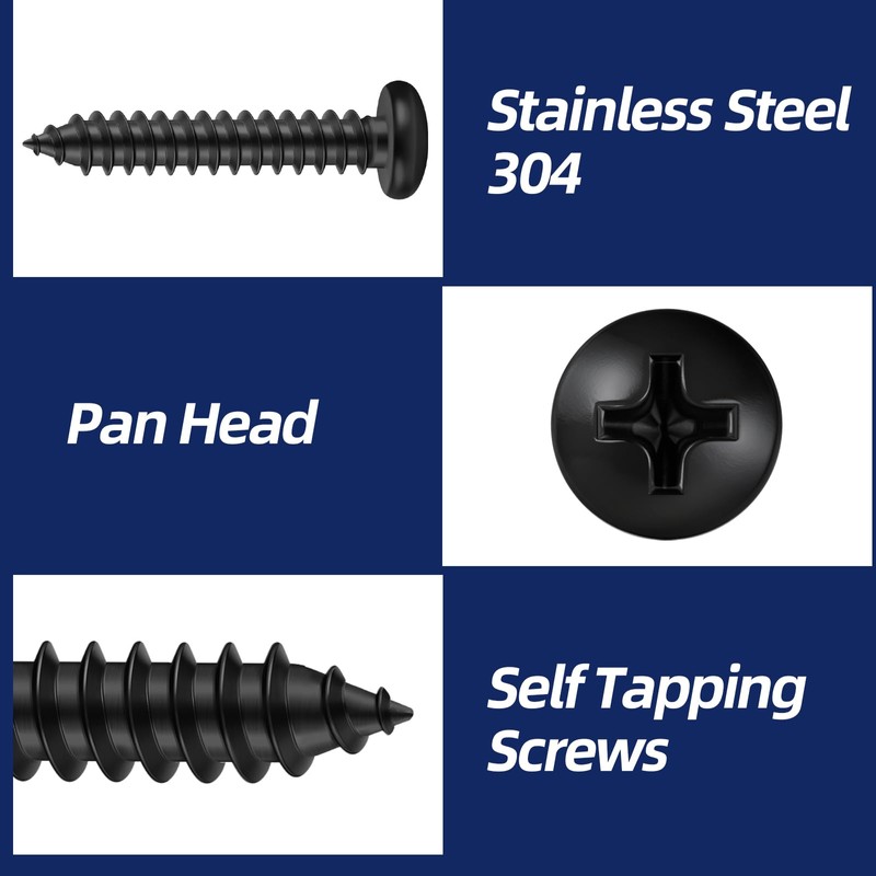 MewuDecor #4 x 3/4" Pan Head Self Tapping Screws Sheet