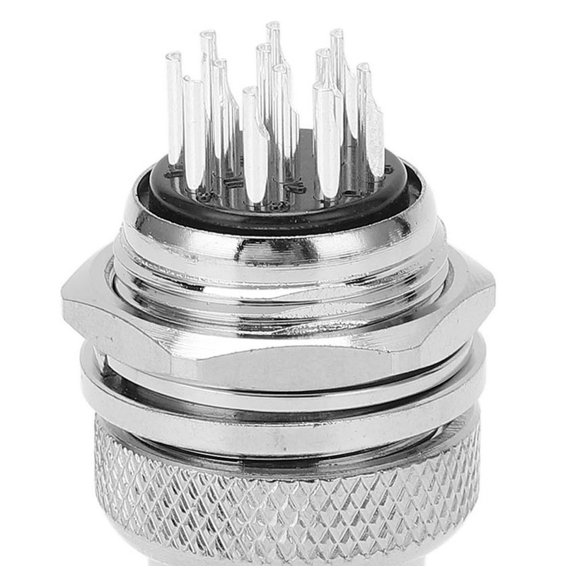 2PCS 12 Pin Aviation Connectors Zinc Alloy Electrical Plug and