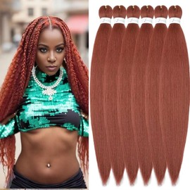 YDDM Pre Stretched Braiding Hair Braiding Hair Extensions Braids Extensions Hair 20 Inch 6packs Box Braid Hair Extensions Hair For Braiding Crochet Hair Braiding (20 Inch, 350#)