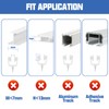 Pocysem Flexible Bendable Ceiling Curtain Track Roller Hooks Plastic Metal
