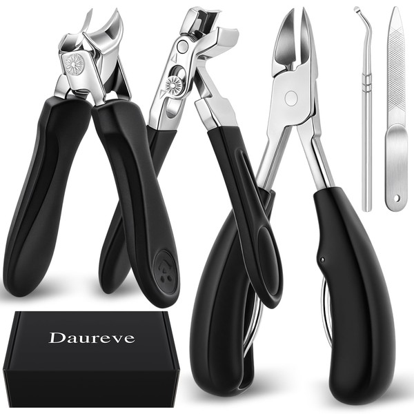 Senior & Men's Heavy-Duty Toenail Clippers for Thick/Ingrown Nails –