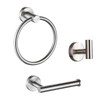 Towel Holders for Bathrooms Wall Mounted - 3 Set Silver