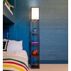 Brightech Maxwell Drawer Edition - Modern Shelf Floor Lamp with