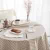Bellife gingham check beige tablecloth for 4 people / 벨라이프