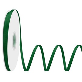 LoomJoyz Double Sides Forest Green Grosgrain Ribbon for Gift Wrapping 6mm×45 Meters Ribbon Ideal for Sewing Hair Bow Flower Bouquet Crafts Weddings Floral Arrangements