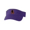 One Size Purple Visor Bigfoot Silhouette Laser Engraved Leather Embroidered