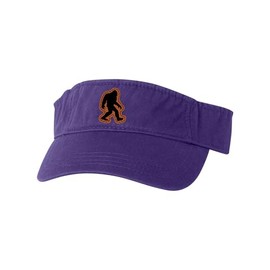 One Size Purple Visor Bigfoot Silhouette Laser Engraved Leather Embroidered Visor Dad Hat