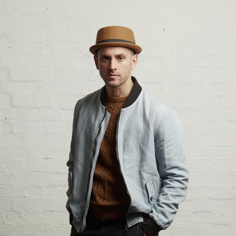 DASMARCA Jack Rudeboy Mod Style Porkpie Felt Hat - Camel