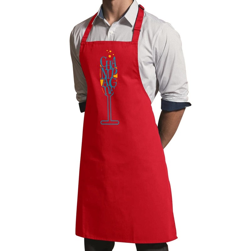 fabulous Premium Kitchen Apron Champagne Party Alcohol Lifestyle Luxury, red