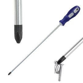 Kyuionty 12-Inch Extra Long Phillips Screwdriver, PH2 Magnetic Tip Cross-head Screwdriver with Blue Rubber Handle (6x300mm)