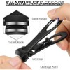 Professional Angled Head Nail Clippers Set, 3-Pcs Ergonomic Toenail Clipper
