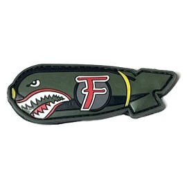 Unbranded Dropping F Bomb PVC Patch, Tactical Morale WW2 Style Military Hook & Loop 3D