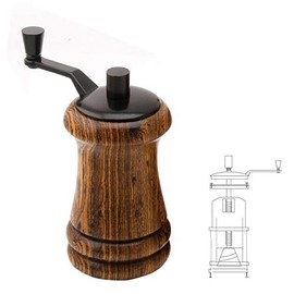 Penn State Industries PKGRIND7B 3.5" Mini Salt & Pepper Mill Grinder Mechanism Kits with Large Top Woodturning Project (1pack, Black Enamel)