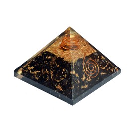 Wholesalegemshop Energy Generator Black Tourmaline Orgone Pyramid EMF Protection Natural Healing Crystal Chakra Meditation, Heart Chakra, Reiki Healing Metaphysical Gift