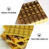 SHOWERORO 2 pcs Gold Brick Coaster Non Mat Heat Insulation