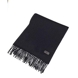 Hickey Freeman Solid 100% Italian Cashmere Scarf for Men – Ultra-Soft Men’s Winter Scarves, 72-Inches x 12-Inches, Cosmo Blue