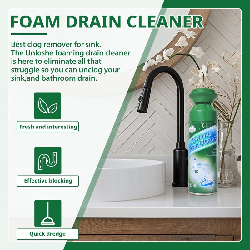 Foaming Drain Cleaner, Sink Drain Cleaner Foam, Drains Clog Remover