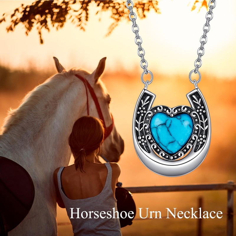Horseshoe Cranium Urn Necklace Sterling Silver Horseshoe Cranium Urn Pendant