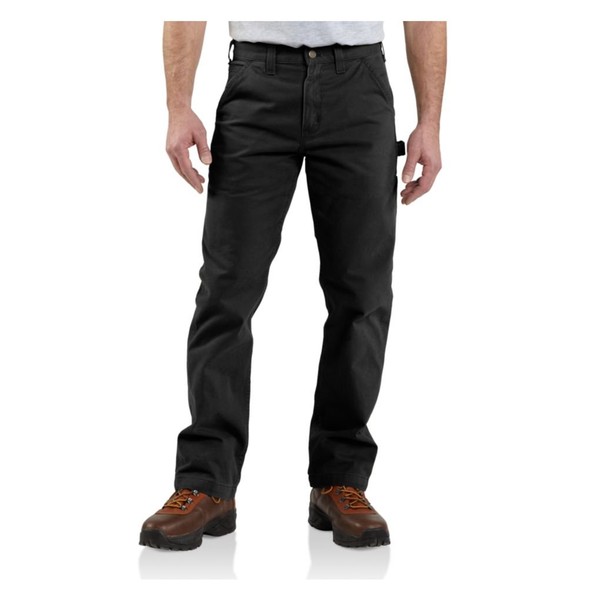 Carhartt Men's Relaxed Straight Twill Dungaree, Black, W40 x L32