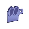 JILLS PRODUCTS EYES Acrylic Self Claim Sticker Plate Purple